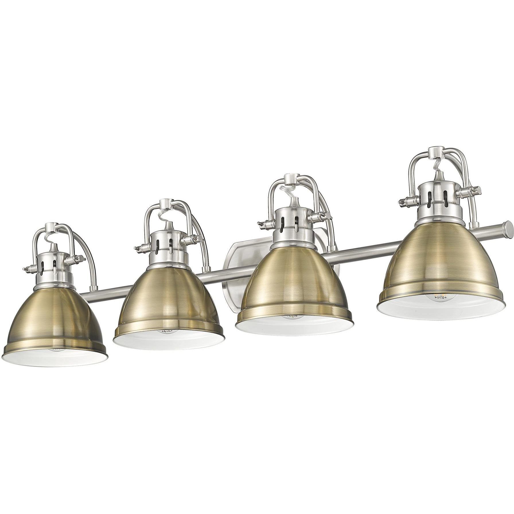 Yep Duncan Vanity Wall Light in Pewter, Aged Brass