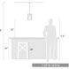 Tribeca 1 Light 7.25 inch Matte Black Pendant Ceiling Light in Matte Black/Matte Black, Damp