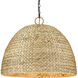 Rue Pendant Ceiling Light in Woven Sweet Grass