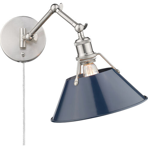 Orwell 1 Light 10 inch Pewter Articulating Wall Sconce Wall Light in Navy, Adjustable
