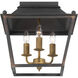 Christoff 3 Light 14 inch Antique Black Iron Flush Mount Ceiling Light