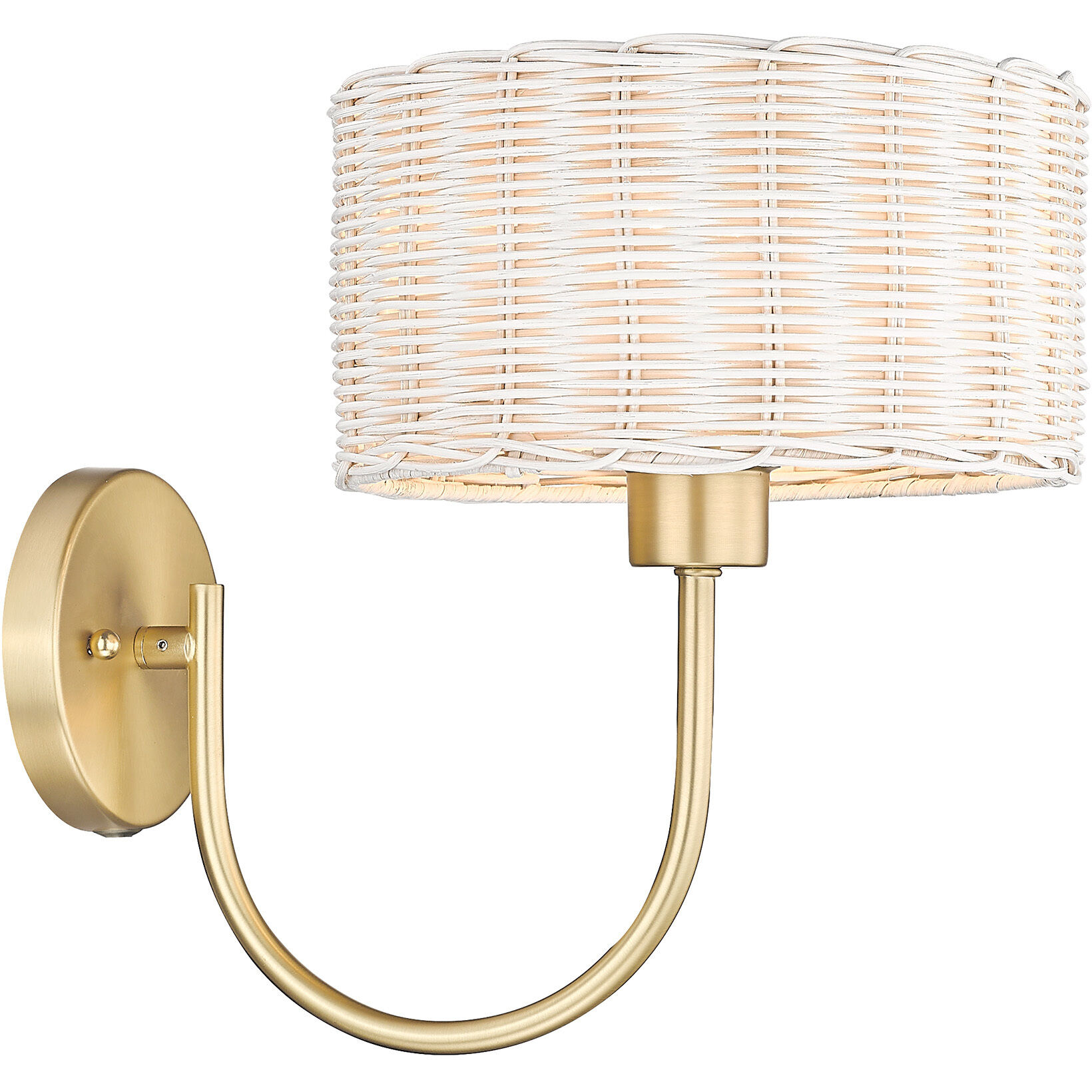 Erma 1 Light 9 inch Brushed Champagne Brass Wall Sconce Wall Light