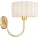 Erma 1 Light 9 inch Brushed Champagne Brass Wall Sconce Wall Light