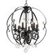 Ella 6 Light 26 inch Matte Black Chandelier Ceiling Light