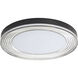 Ondulada LED 19.75 inch Sand Black Flush Mount Ceiling Light in Smoky Acrylic
