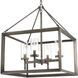 Smyth 21 inch 60.00 watt Gunmetal Bronze Chandelier Ceiling Light in Clear Glass