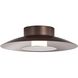 Luma LED 11.75 inch Coffee Silver Flush Mount Ceiling Light in Sand Nickel