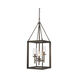 Smyth 3 Light 12 inch Gunmetal Bronze Pendant Ceiling Light in Clear Glass, Caged
