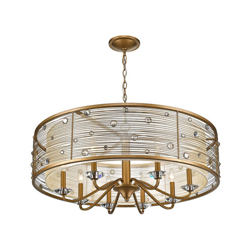 Joia 8 Light 34 inch Peruvian Gold Chandelier Ceiling Light, Large