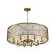 Joia 8 Light 34 inch Peruvian Gold Chandelier Ceiling Light, Large