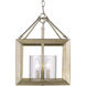 Smyth 11.75 inch 60.00 watt White Gold Chandelier Ceiling Light in Clear Glass, Mini