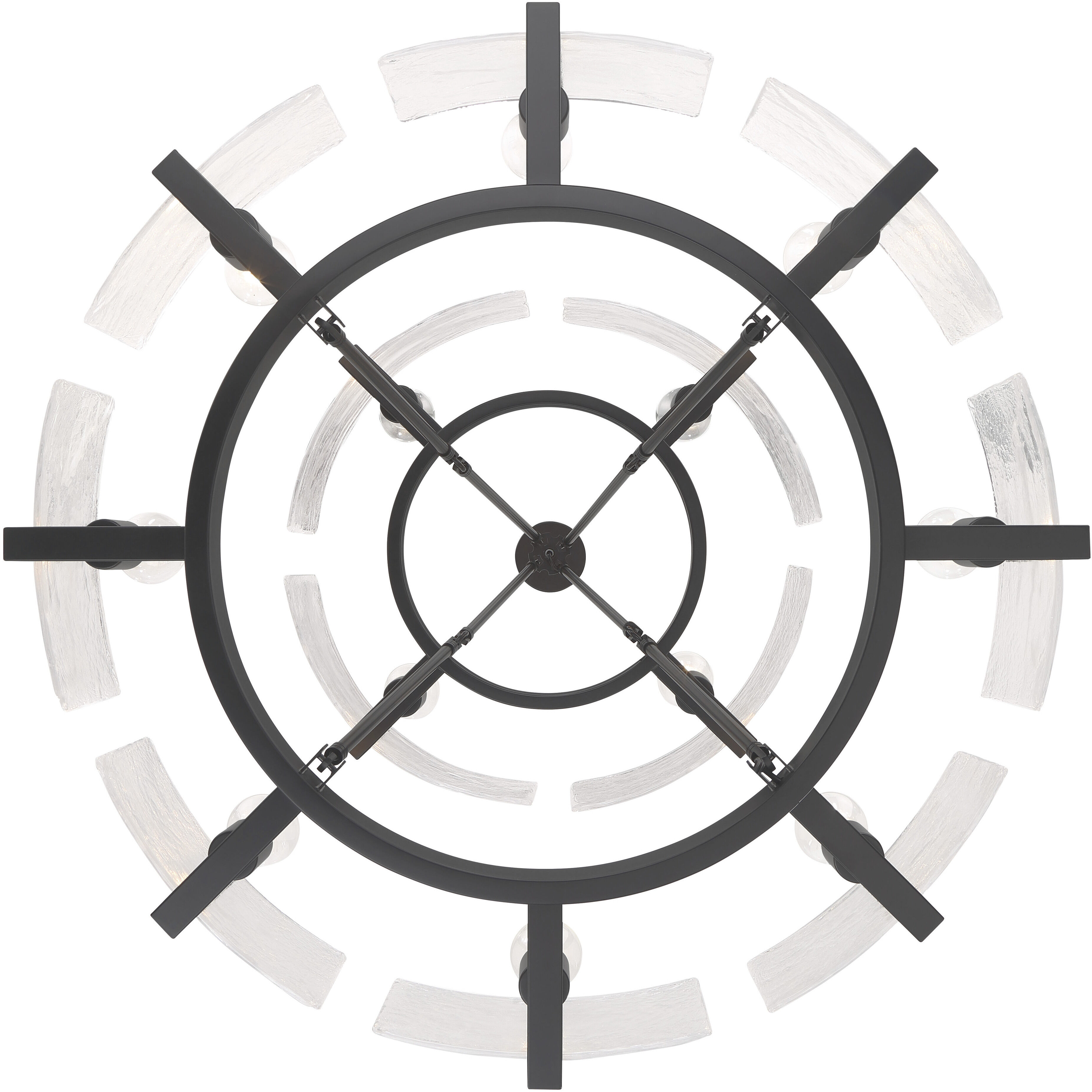 Aenon 12 Light 32 inch Matte Black Chandelier Ceiling Light