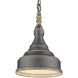Keating Pendant Ceiling Light in Antique Ivory, Small