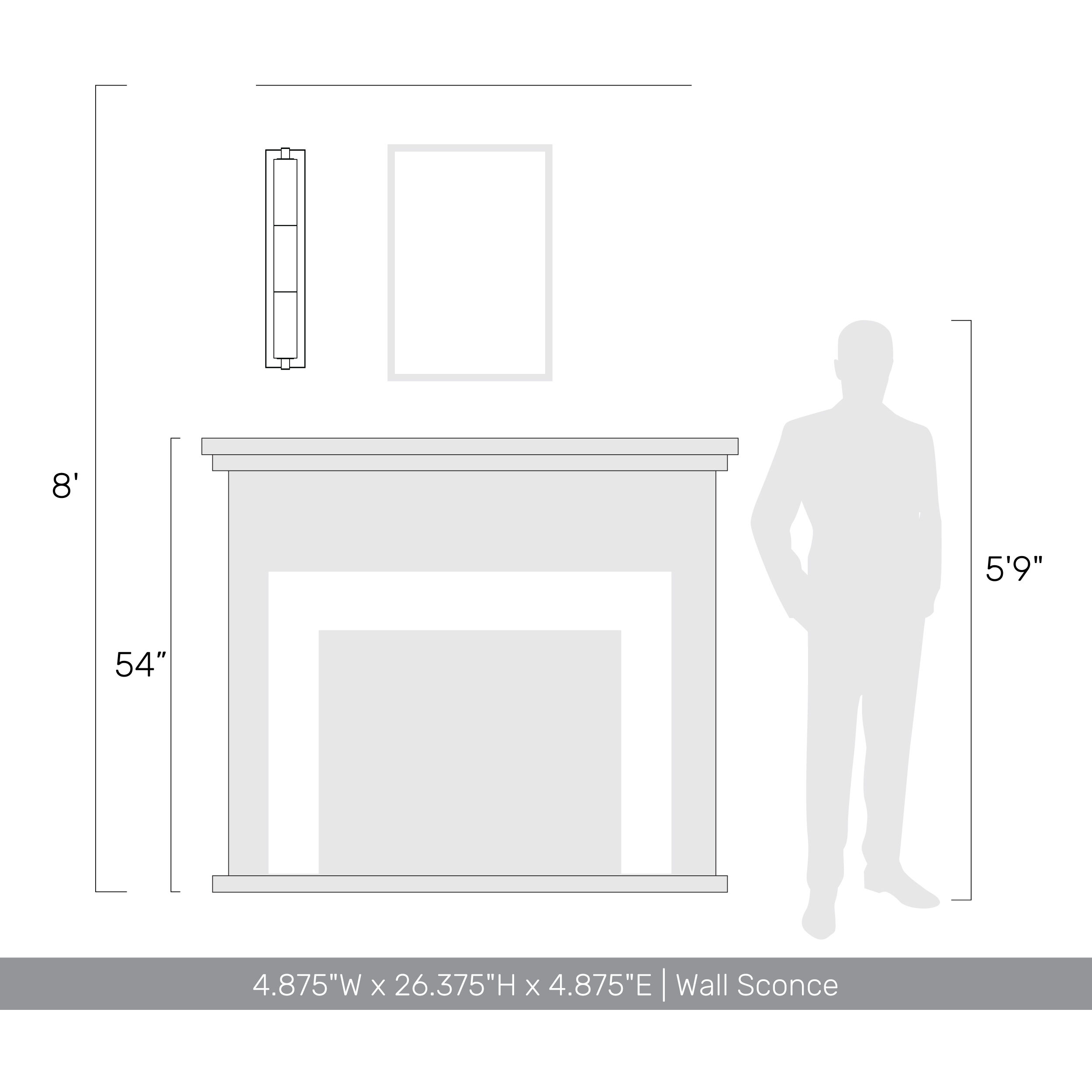 Crystallo LED 4.88 inch Polished Nickel Wall Sconce Wall Light
