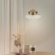 Ingalls 1 Light 12 inch Modern Brass Pendant Ceiling Light in Clear Glass, Medium