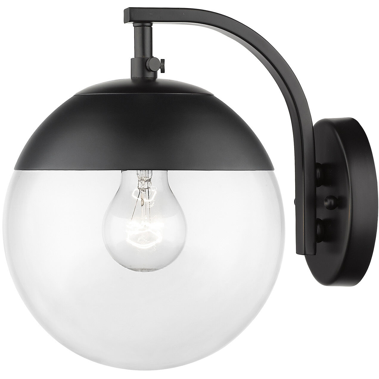 Dixon 1 Light 7.75 inch Matte Black Wall Sconce Wall Light, Damp