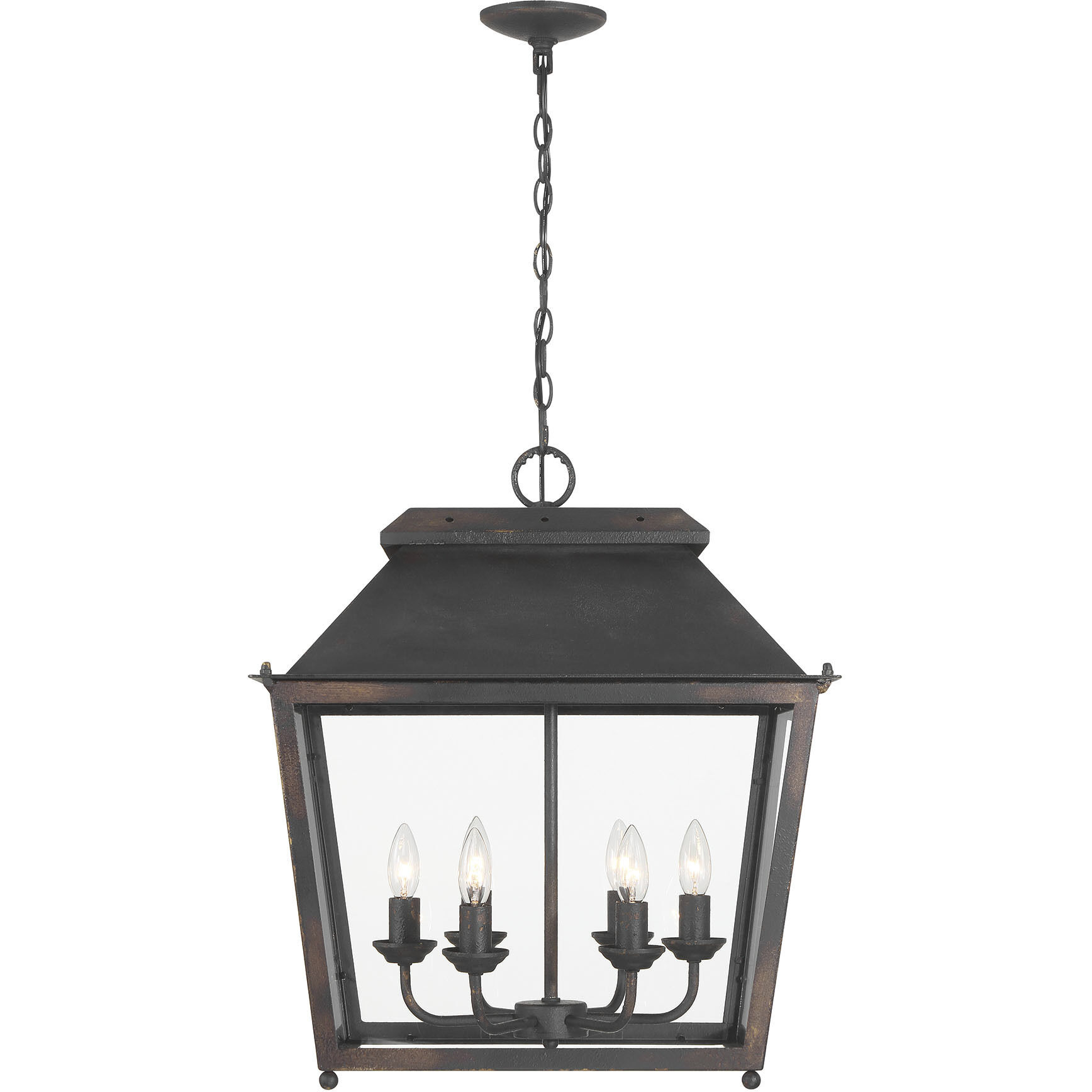 Abingdon Pendant Ceiling Light in Antique Black Iron