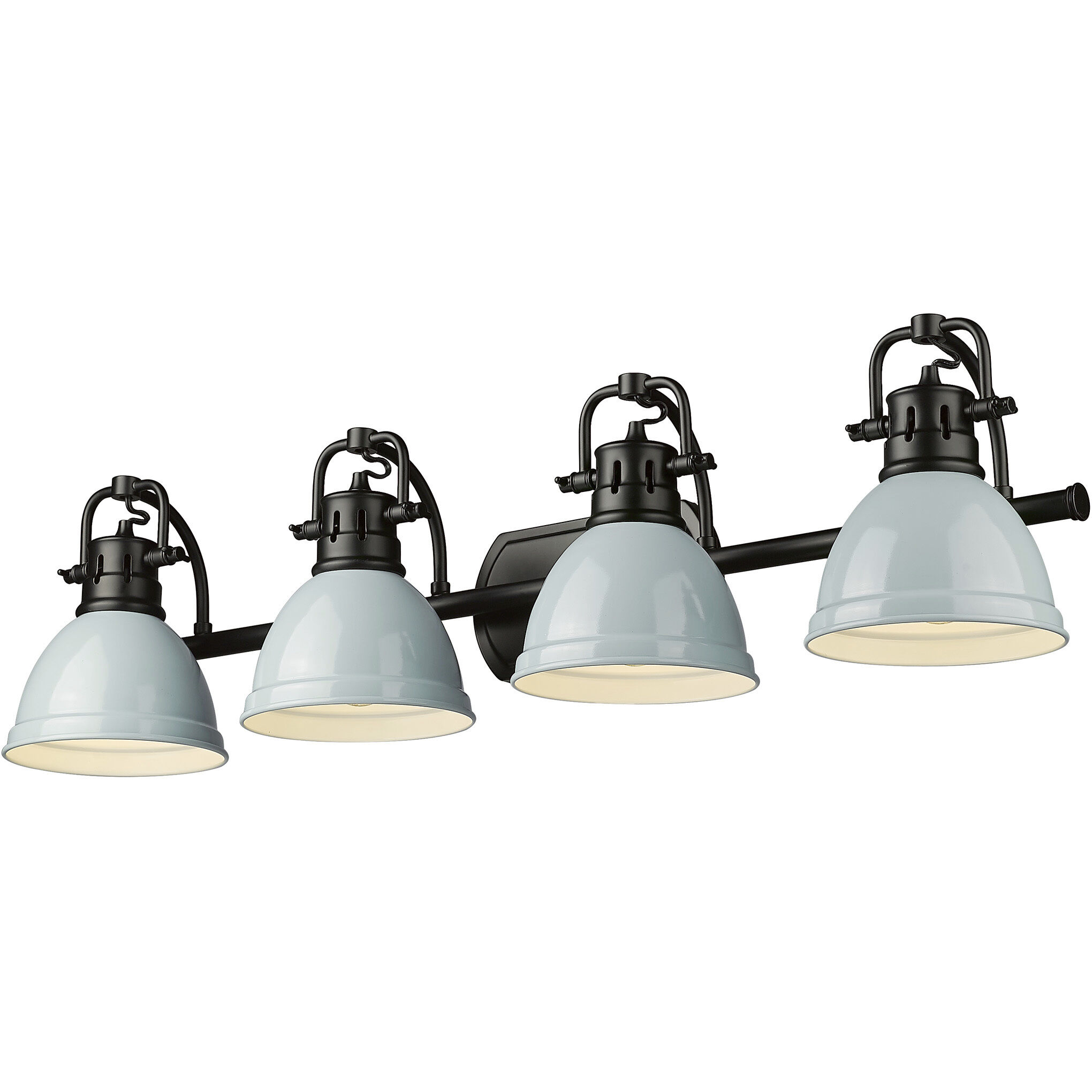 Yep Duncan Vanity Wall Light in Matte Black, Seafoam