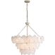 Cascada 11 Light 27.25 inch Aegean Silver Pendant Ceiling Light in Cirrus Cloud Glass, 3 Tier