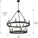 Alastair 15 Light 32 inch Matte Black Chandelier Ceiling Light
