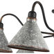 Jasper 6 Light 37.88 inch Antique Black Iron Semi-Flush Ceiling Light