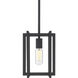 Tribeca Pendant Ceiling Light in Matte Black/Matte Black, Damp
