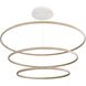 Veritas LED 70.88 inch Walnut Ring Chandelier Ceiling Light, 3 Tier