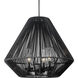 Valentina 3 Light 20.75 inch Natural Black Outdoor Pendant