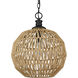 Florence 1 Light 14 inch Matte Black Pendant Ceiling Light, Medium