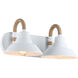 Journey 2 Light 17 inch Natural White Bath Vanity Light Wall Light