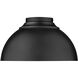 Zoey 3 Light 14 inch Matte Black Flush Mount Ceiling Light