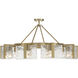 Aenon 10 Light 36 inch Brushed Champagne Brass Semi-Flush Mount Ceiling Light