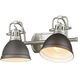 Yep Duncan Vanity Wall Light in Pewter, Rubbed Bronze