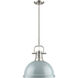 Yep Duncan 1 Light 14 inch Pewter Pendant Ceiling Light in Seafoam, Large