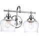 Daphne 2 Light 15.13 inch Chrome Vanity Light Wall Light