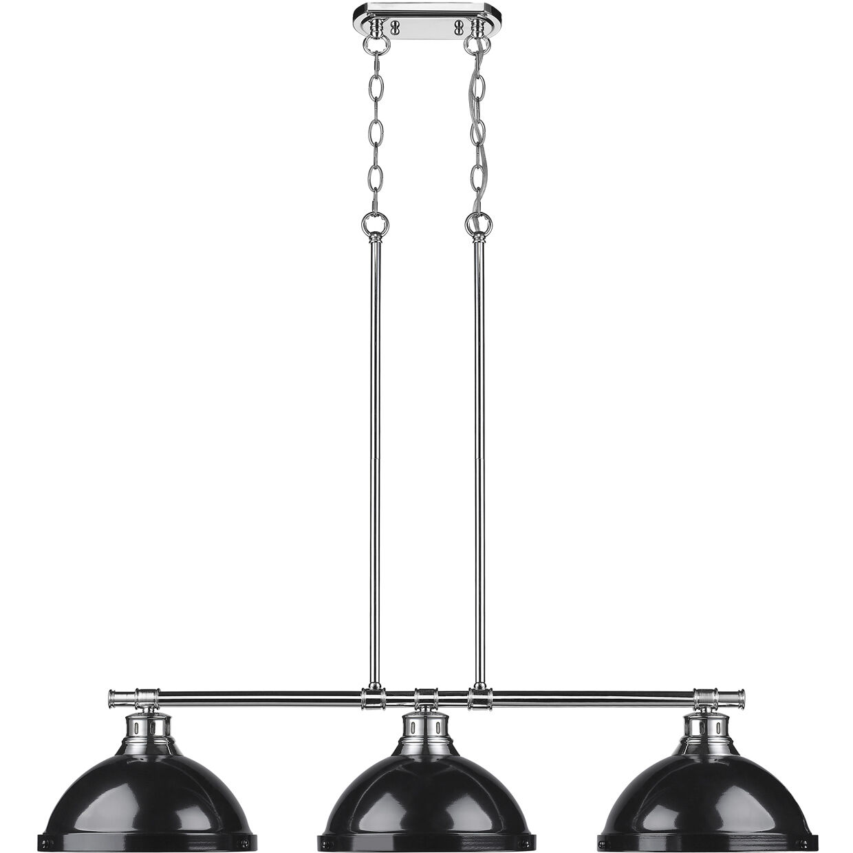 Yep Duncan Island Light Ceiling Light in Chrome, Black