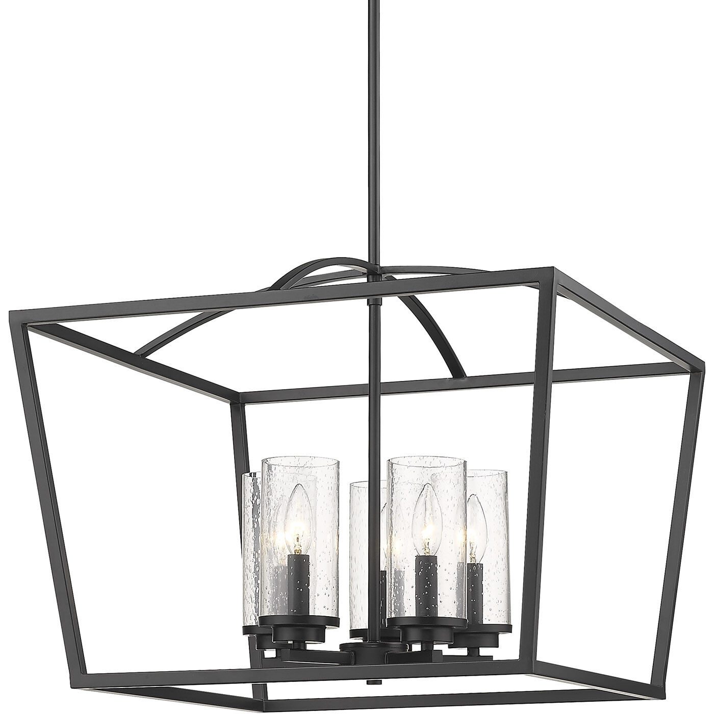 Mercer 22.13 inch 60.00 watt Matte Black Chandelier Ceiling Light in Matte Black/Matte Black