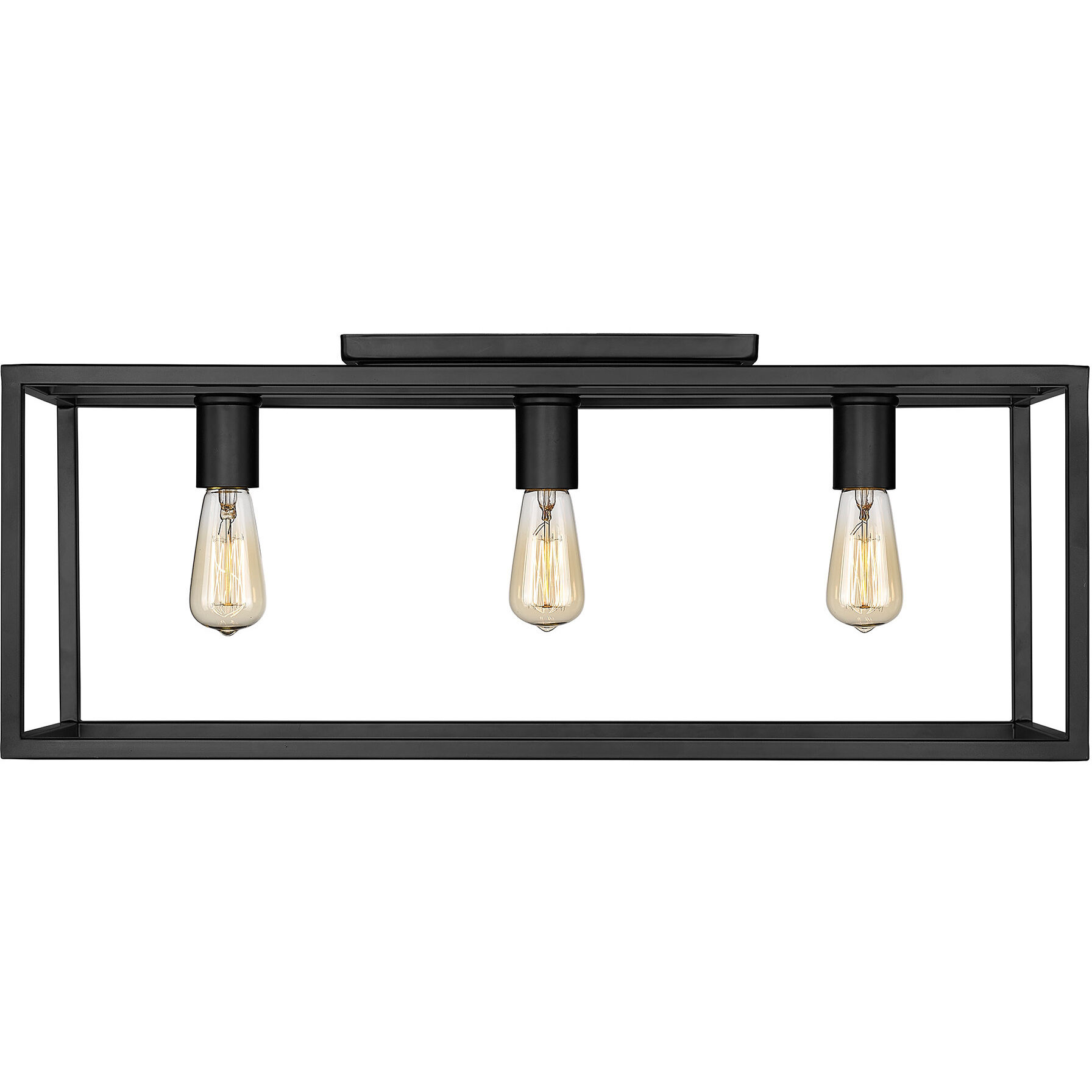 Wesson 3 Light 25.25 inch Matte Black Flush Mount Ceiling Light