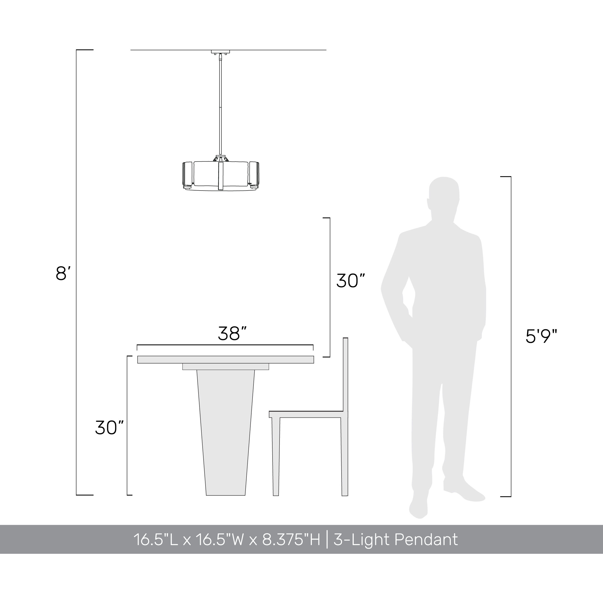 Aenon 16.5 inch 60.00 watt Matte Black Chandelier Ceiling Light