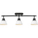 Duncan 3 Light 6.5 inch Matte Black Semi-Flush Track Light Ceiling Light in Matte White, Damp