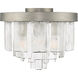 Ciara 3 Light 13 inch Peruvian Silver Flush Mount Ceiling Light