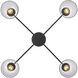 Remy 4 Light 35.88 inch Matte Black Flush Mount Ceiling Light