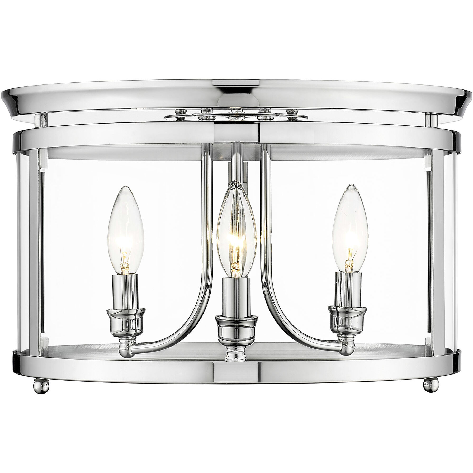 Payton 3 Light 14.75 inch Chrome Flush Mount Ceiling Light