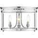 Payton 3 Light 14.75 inch Chrome Flush Mount Ceiling Light