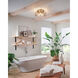 Aenon 3 Light 15 inch Pewter Flush Mount Ceiling Light
