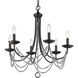 Mirabella 25 inch 60.00 watt Matte Black Chandelier Ceiling Light in No Shade