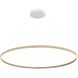 Veritas LED 59 inch Walnut Ring Chandelier Ceiling Light
