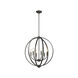 Colson 6 Light 26 inch Etruscan Bronze Chandelier Ceiling Light in No Shade