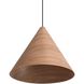 Conique 3 Light 24 inch Dark Walnut Pendant Ceiling Light