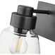 Remy 2 Light 16.88 inch Matte Black Vanity Light Wall Light